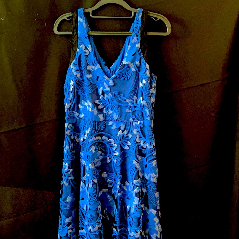 Belle by Badgley Mischka royal blue dress